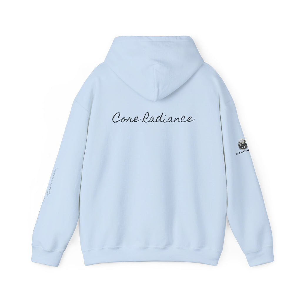 “Core Radiance” Hoodie-  Sleeve Print Affirmation