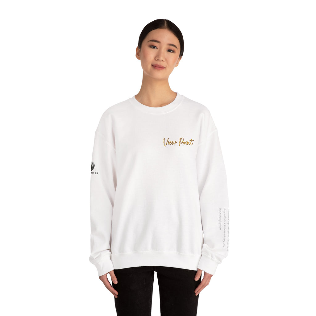 "View Point" Crewneck - Heavyweight Sleeve Print Sweatshirt