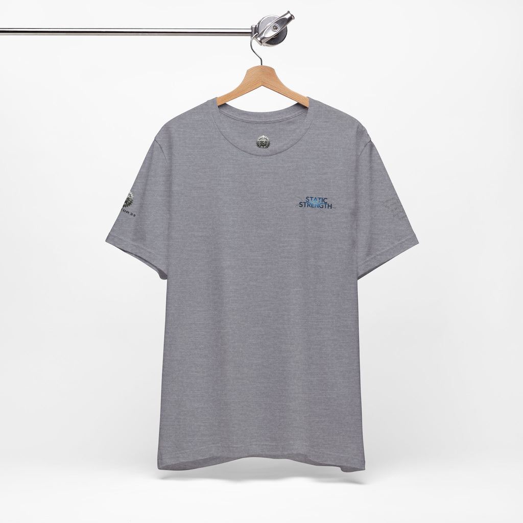 Static Strength T-Shirt — 'In the chaos, I am unmoving' Motivational Tee