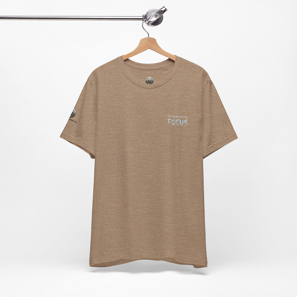 Unwavering Focus Tee — Affirmation Sleeve Graphic T-Shirt