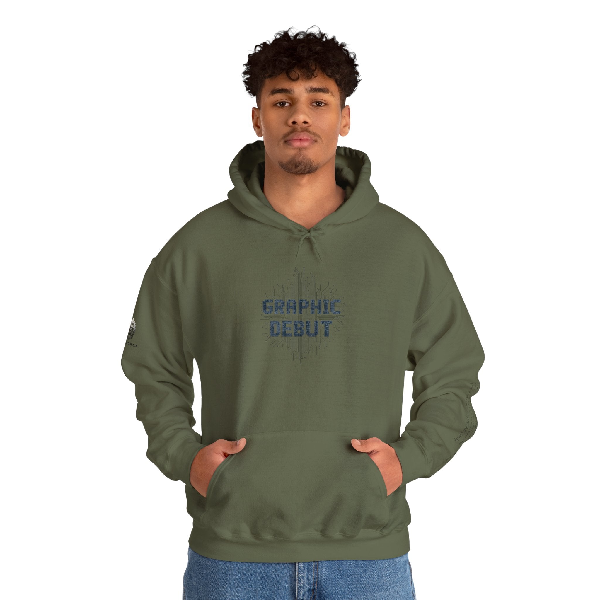 “Graphic Debut” Hoodie- Sleeve Printed Affirmation