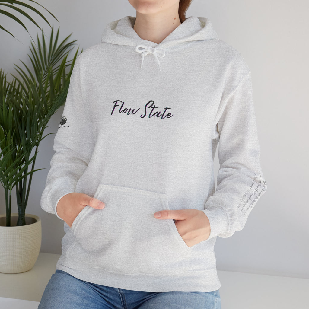 “Flow State” Hoodie- Sleeve Printed Affirmation