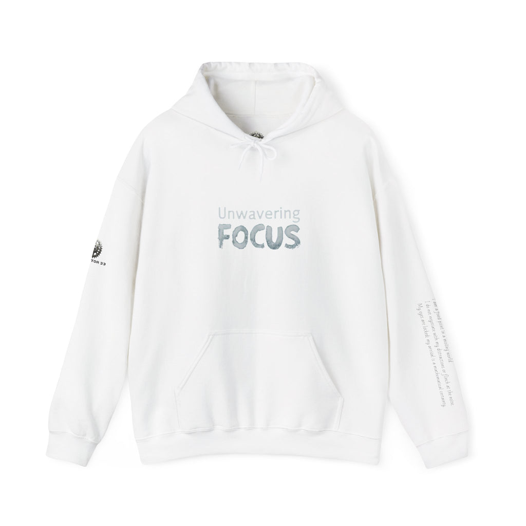 “Unwavering Focus” Hoodie- Sleeve Print Affirmation