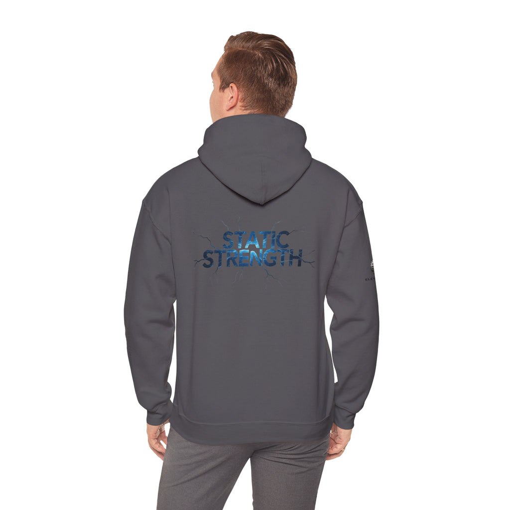 “Static Strength” Hoodie Sweatshirt- Sleeve Print Affirmation