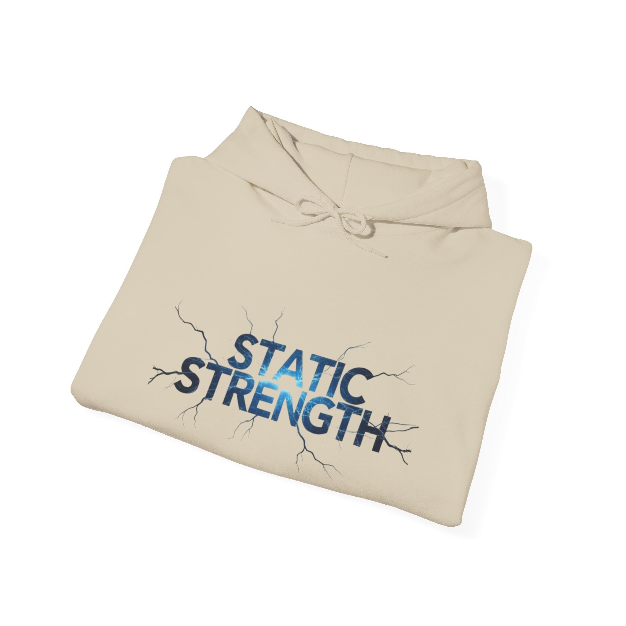 “Static Strength” Hoodie Sweatshirt- Sleeve Print Affirmation