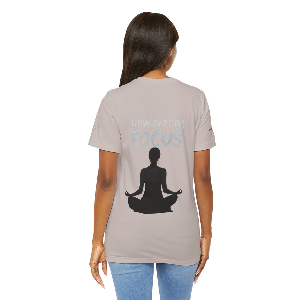 Unwavering Focus Tee — Affirmation Sleeve Graphic T-Shirt