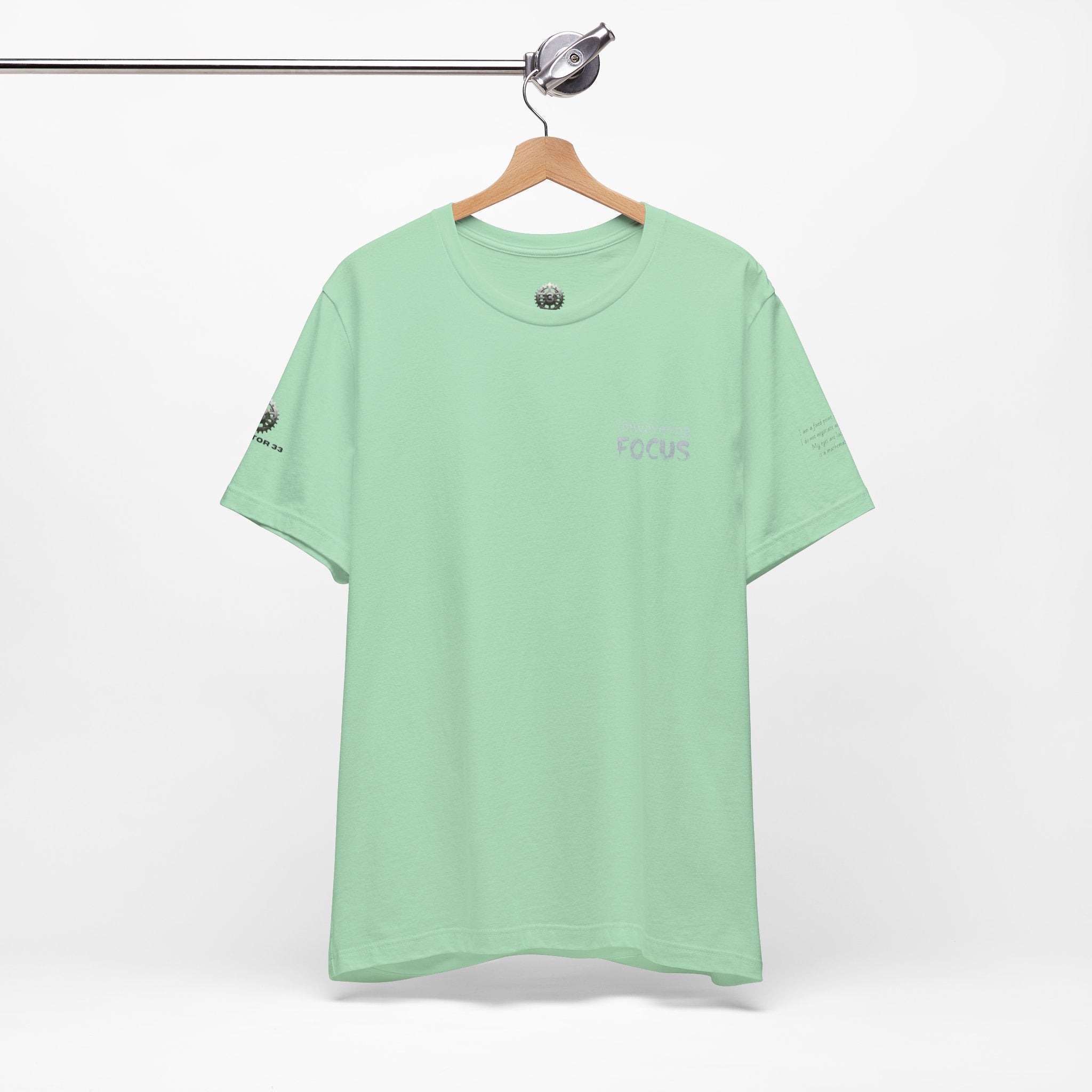 Unwavering Focus Tee — Affirmation Sleeve Graphic T-Shirt