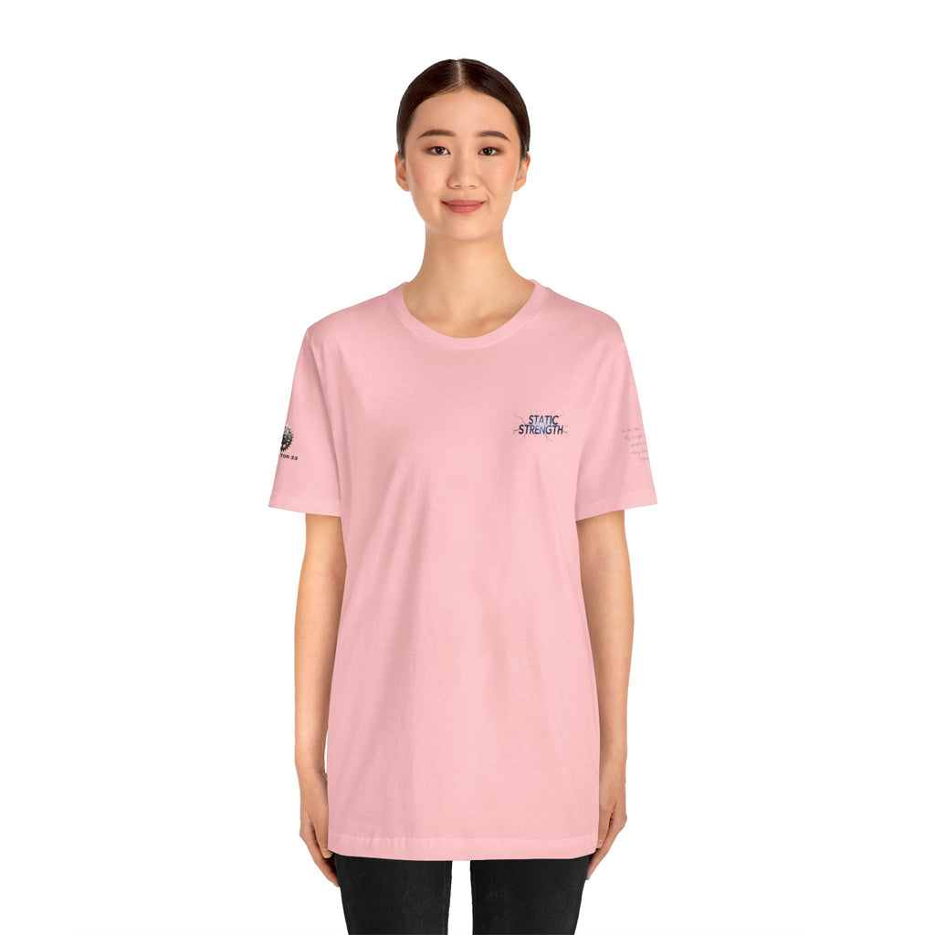 Static Strength T-Shirt — 'In the chaos, I am unmoving' Motivational Tee