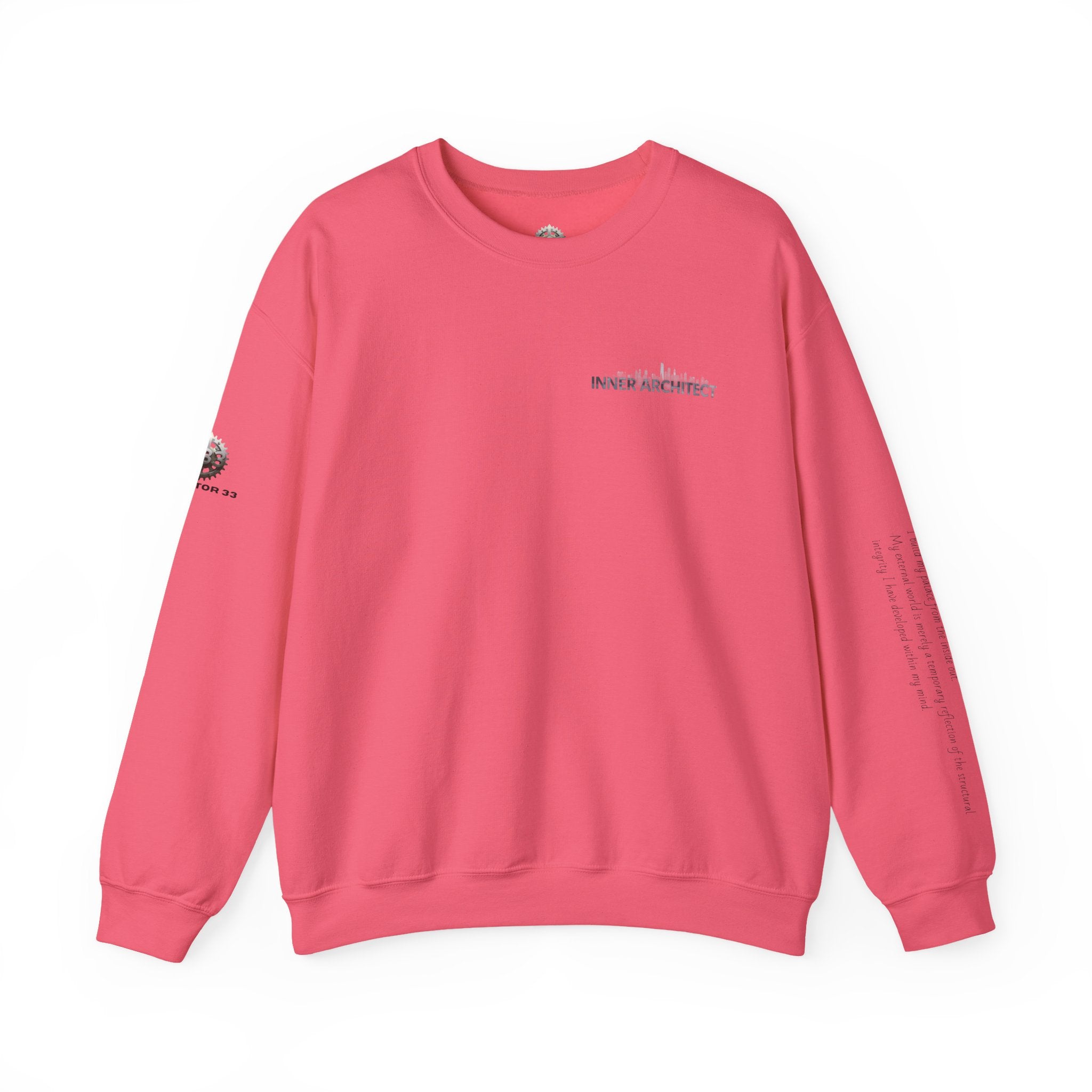 "Inner Architect" Crewneck Sweatshirt- Sleeve Printed Affirmation
