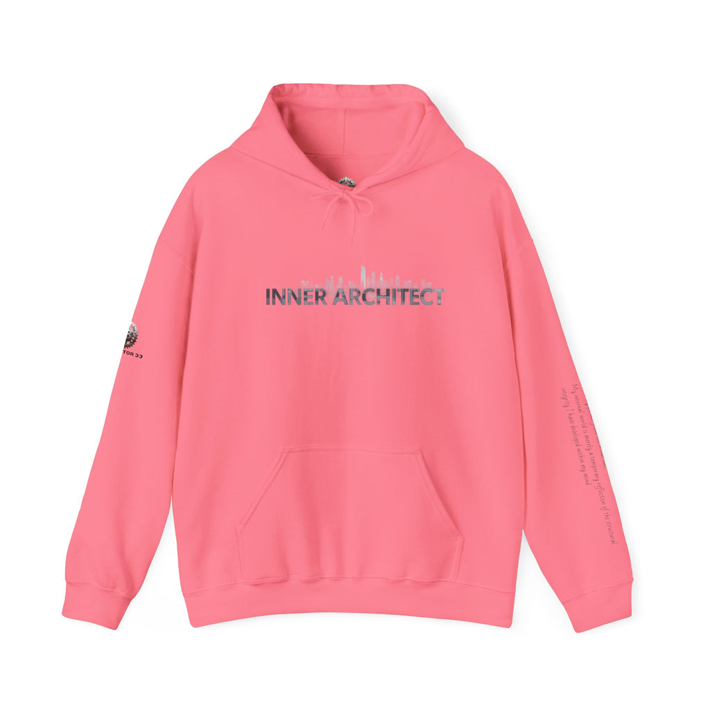 "Inner Architect" Hoodie Sweatshirt- Sleeve Printed Affirmation