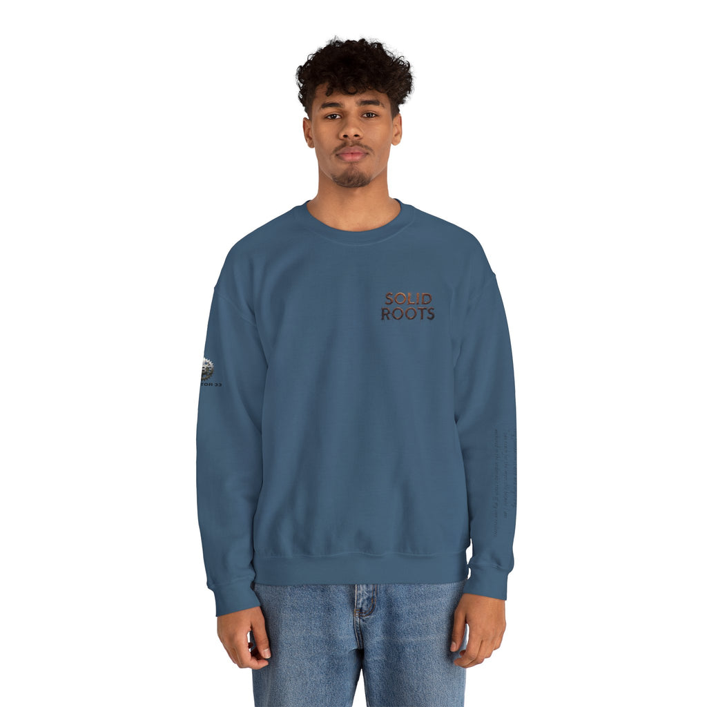 "Solid Roots" Crewneck - Heavyweight Sleeve Print Sweatshirt