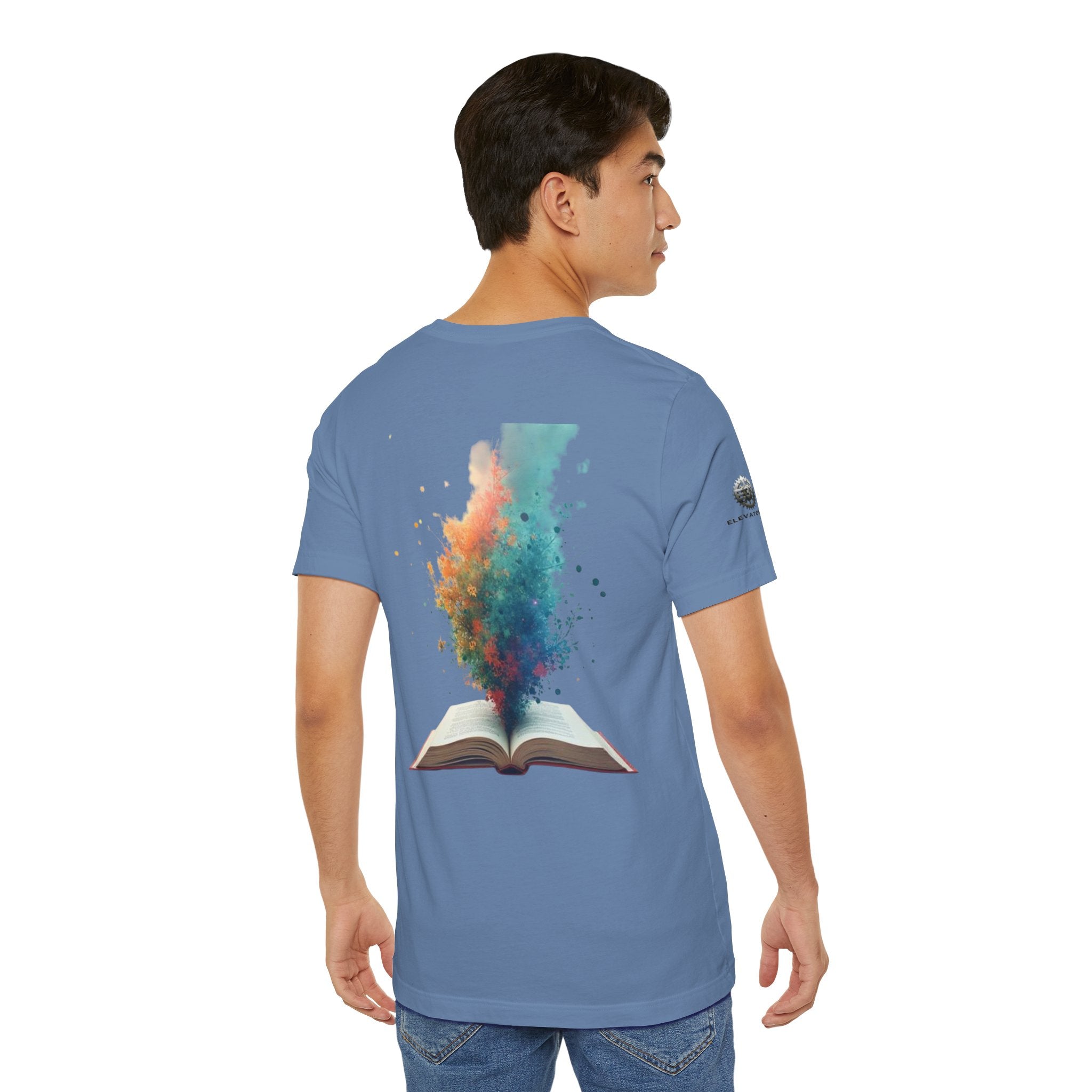 Next Chapter affirmation tee | Graphic open book back, inspirational sleeve text