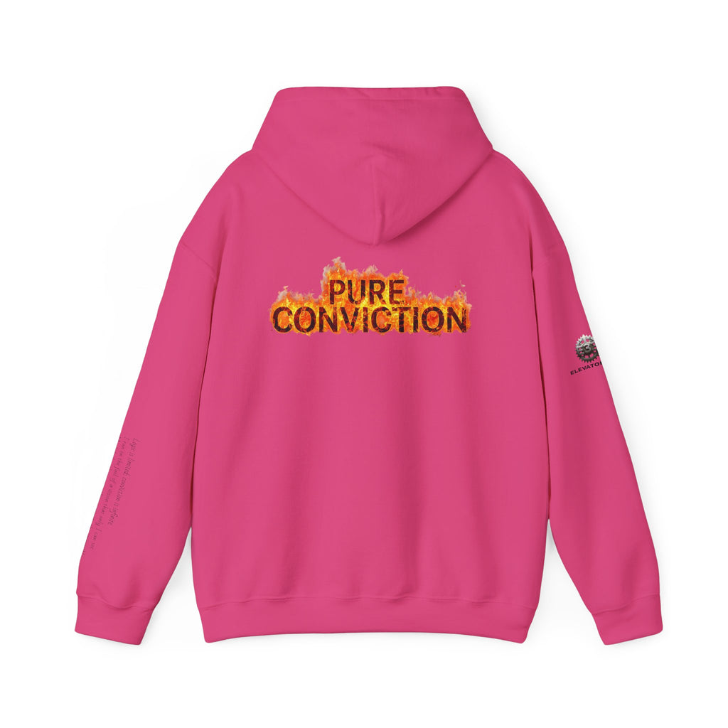 "Pure Conviction" Hoodie  - Sleeve Print Affirmation