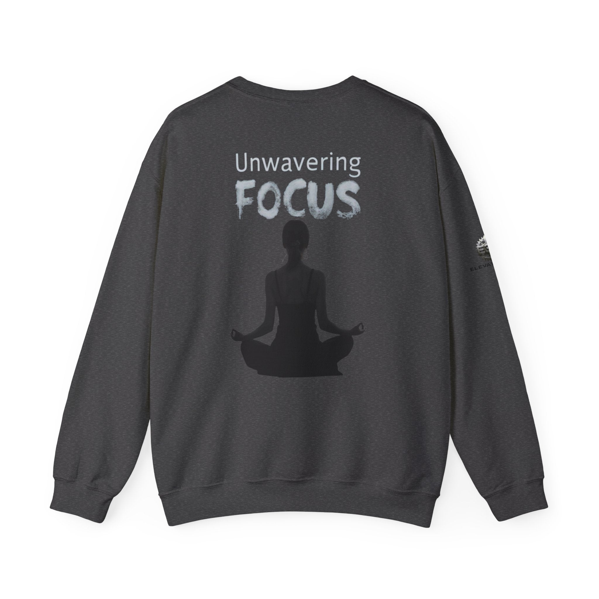 “Unwavering Focus” Crewneck Sweatshirt- Sleeve Print Affirmation