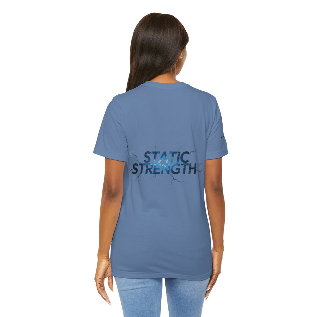 Static Strength T-Shirt — 'In the chaos, I am unmoving' Motivational Tee
