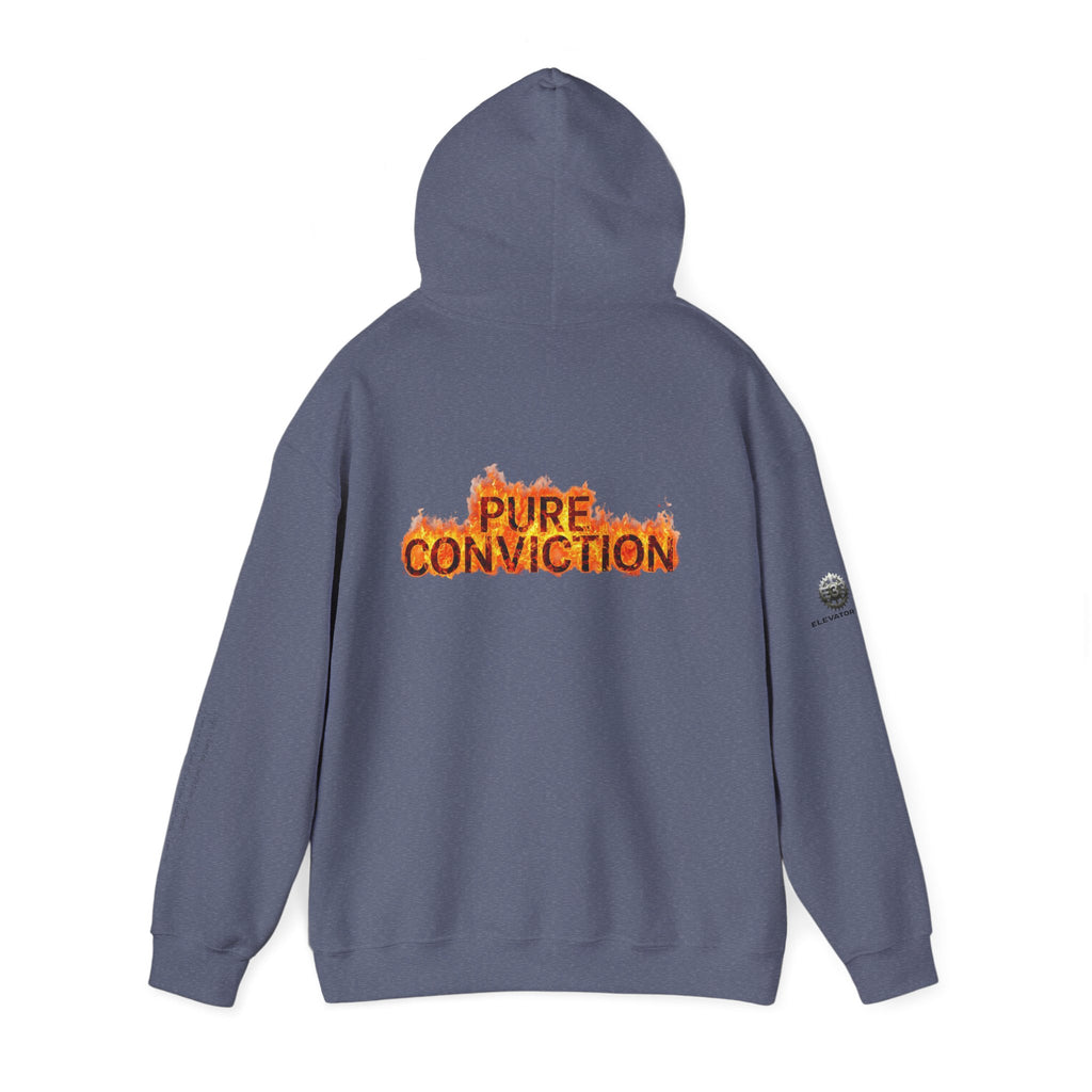 "Pure Conviction" Hoodie  - Sleeve Print Affirmation