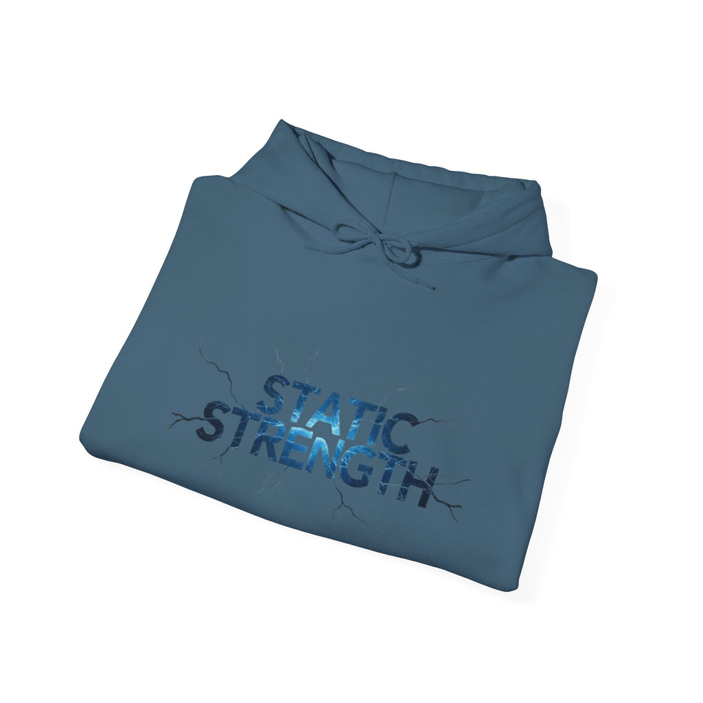 “Static Strength” Hoodie Sweatshirt- Sleeve Print Affirmation