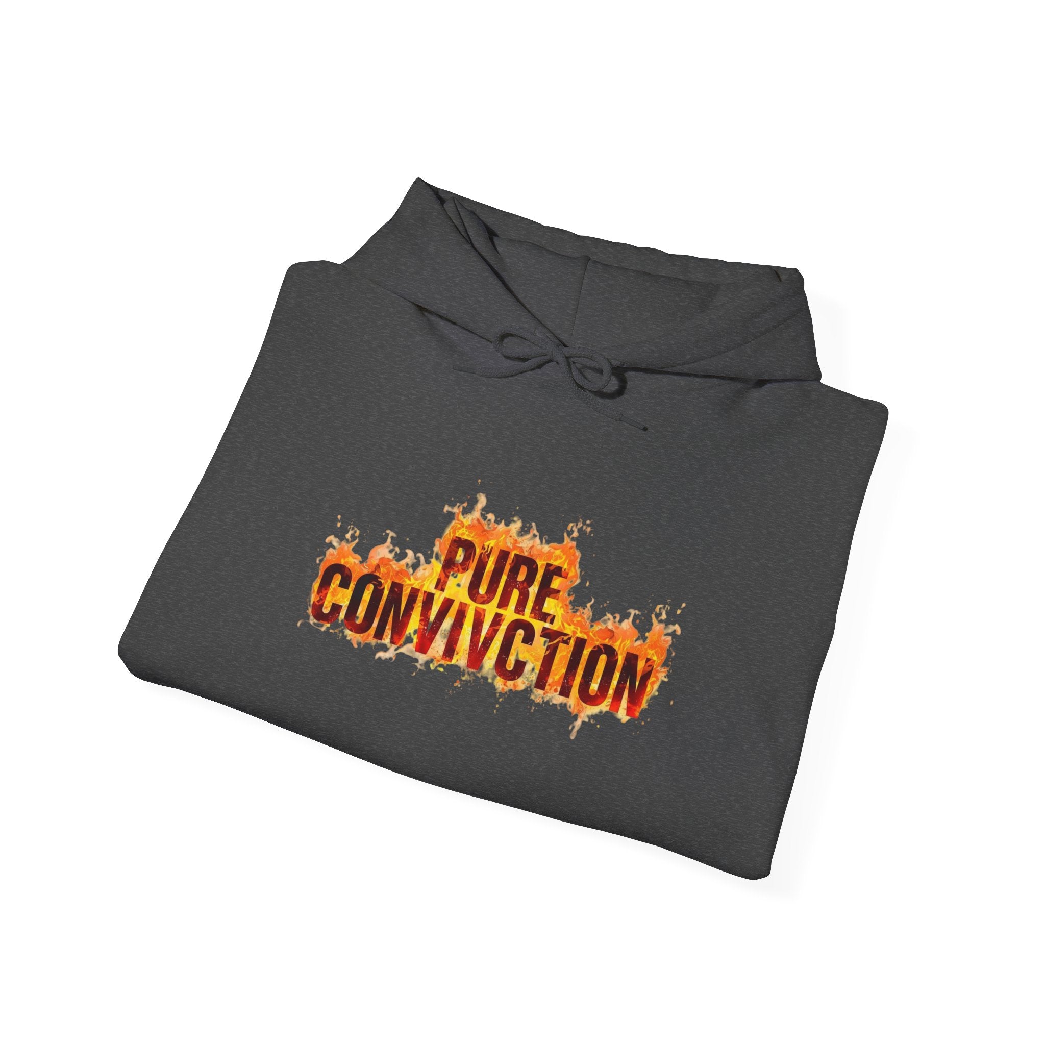 "Pure Conviction" Hoodie  - Sleeve Print Affirmation