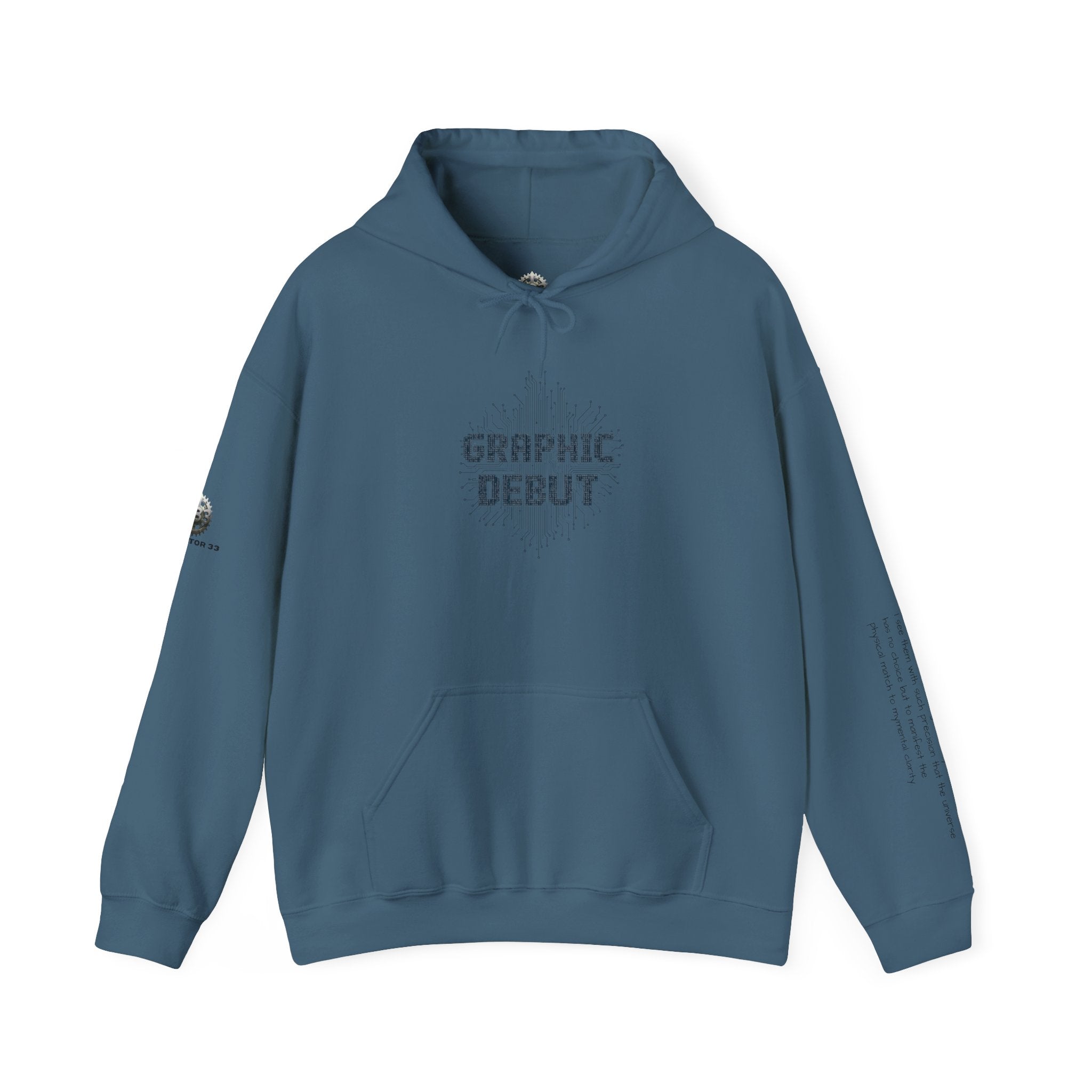 “Graphic Debut” Hoodie- Sleeve Printed Affirmation