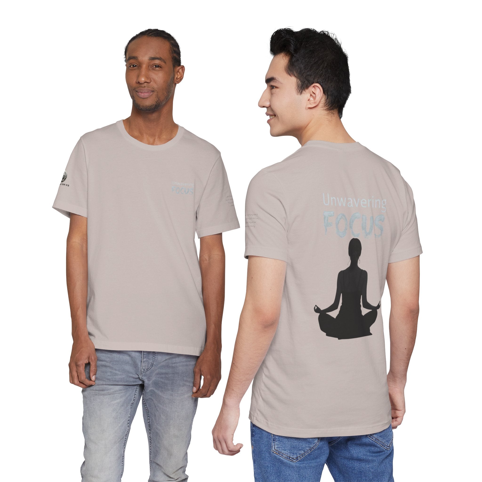 Unwavering Focus Tee — Affirmation Sleeve Graphic T-Shirt