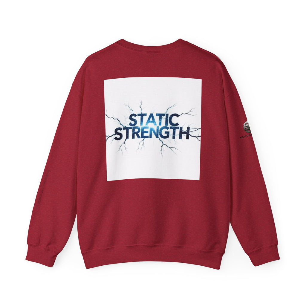 “Static Strength” Crewneck Sweatshirt- Sleeve Print Affirmation