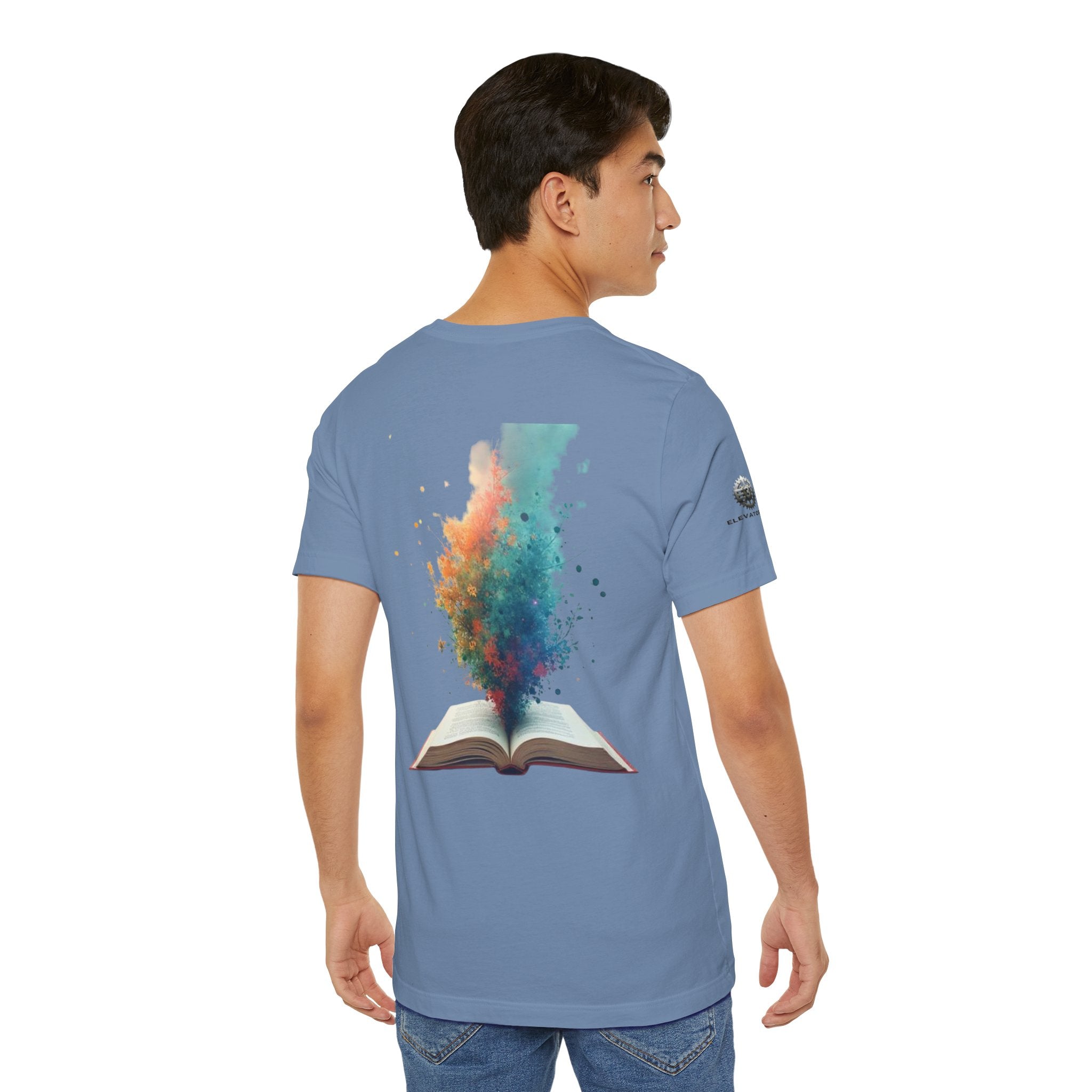 Next Chapter affirmation tee | Graphic open book back, inspirational sleeve text
