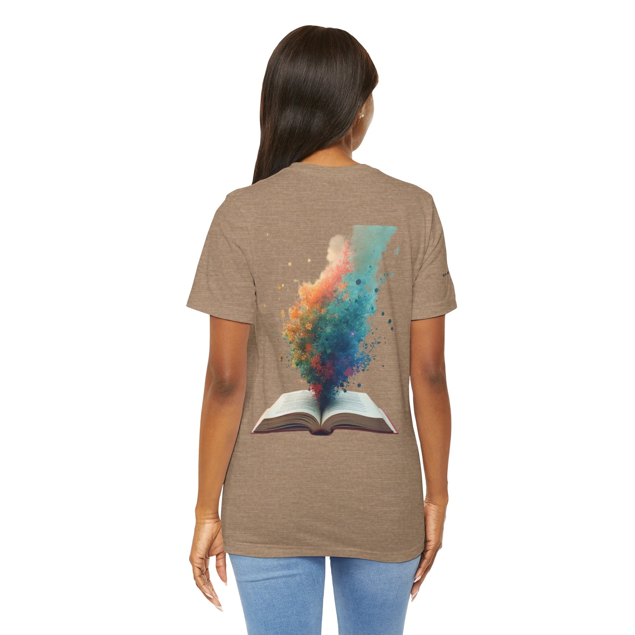 Next Chapter affirmation tee | Graphic open book back, inspirational sleeve text