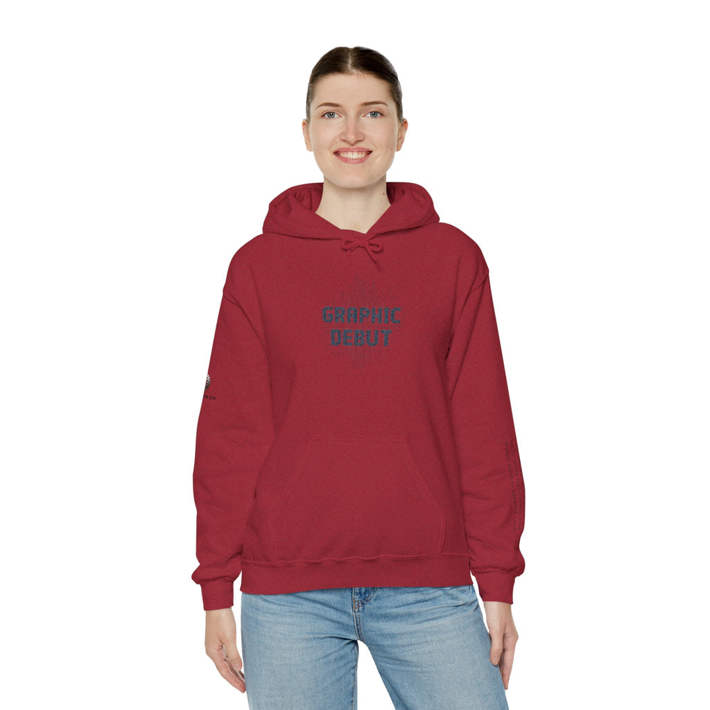 “Graphic Debut” Hoodie- Sleeve Printed Affirmation