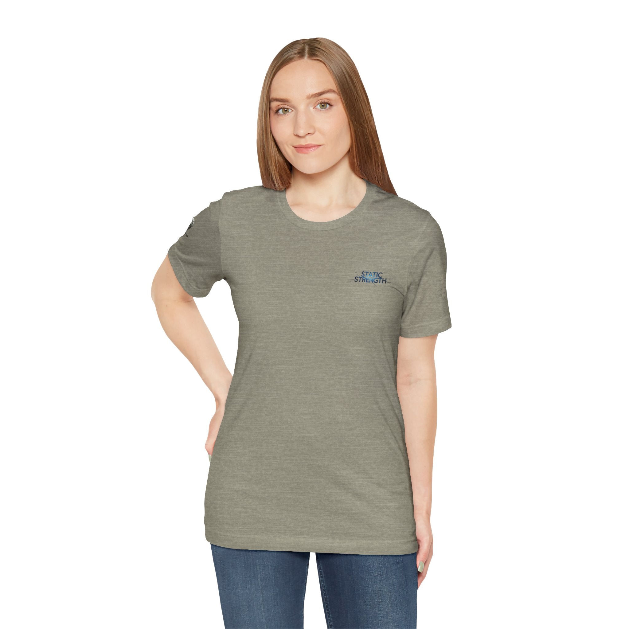 Static Strength T-Shirt — 'In the chaos, I am unmoving' Motivational Tee