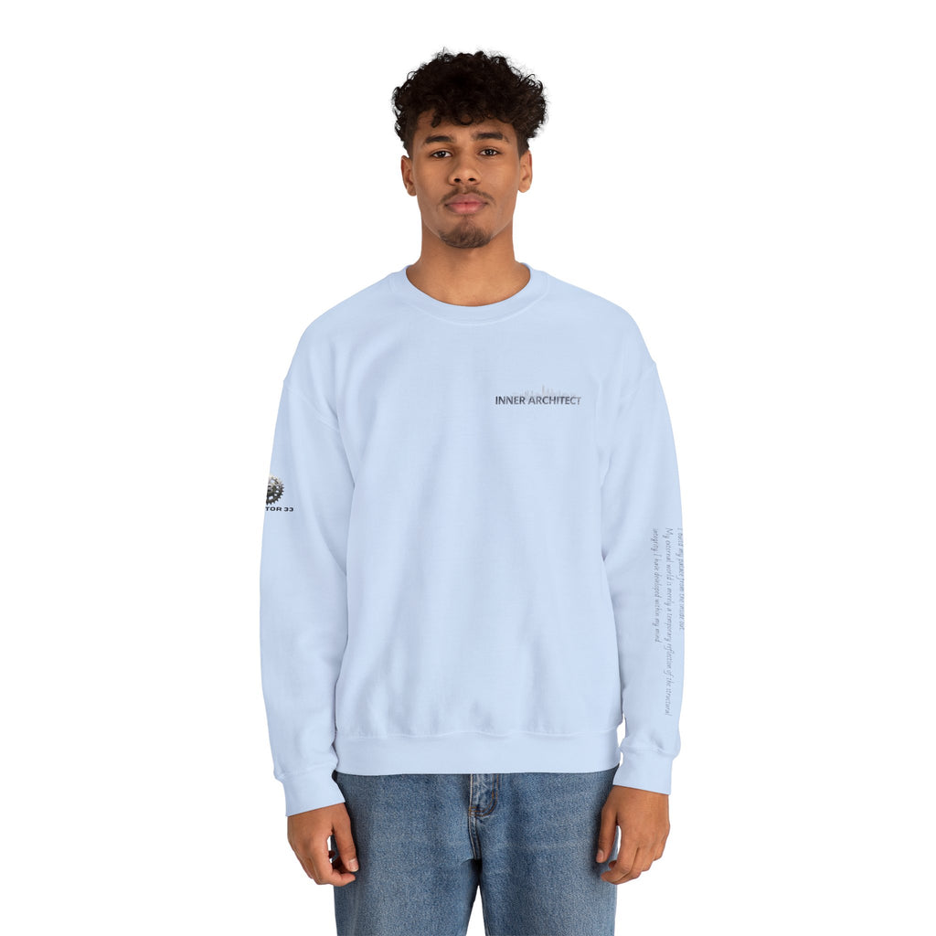 "Inner Architect" Crewneck Sweatshirt- Sleeve Printed Affirmation