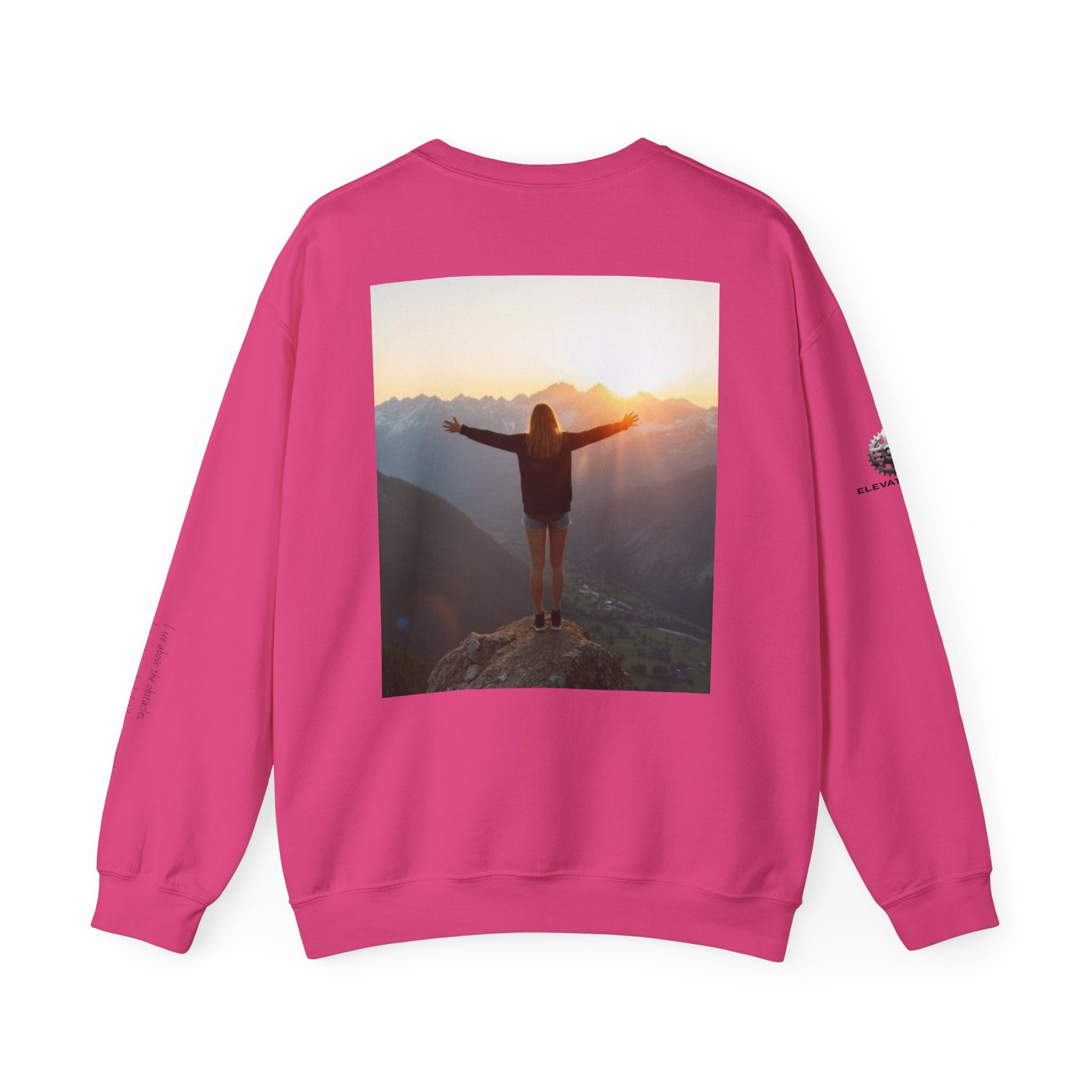 "View Point" Crewneck - Heavyweight Sleeve Print Sweatshirt