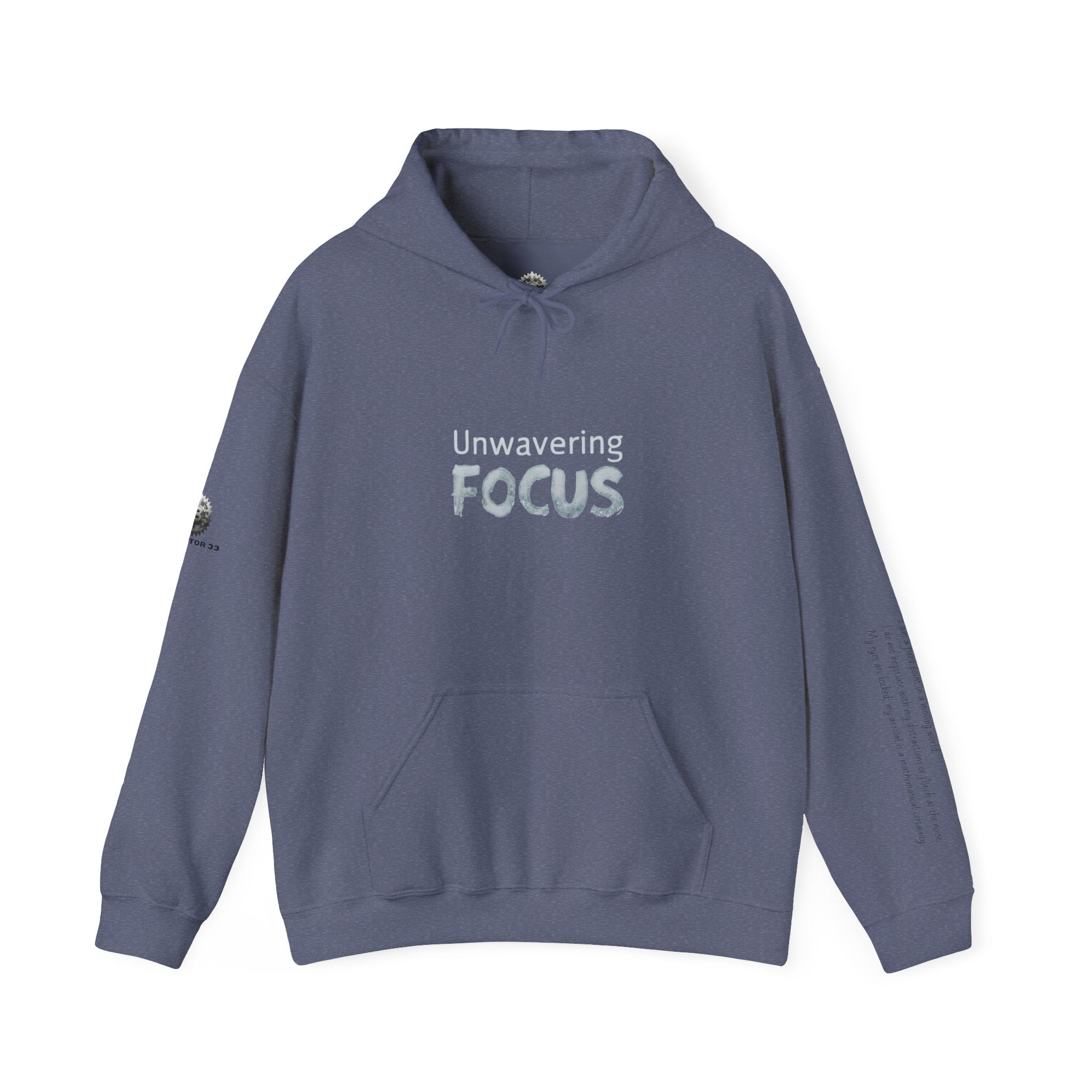 “Unwavering Focus” Hoodie- Sleeve Print Affirmation