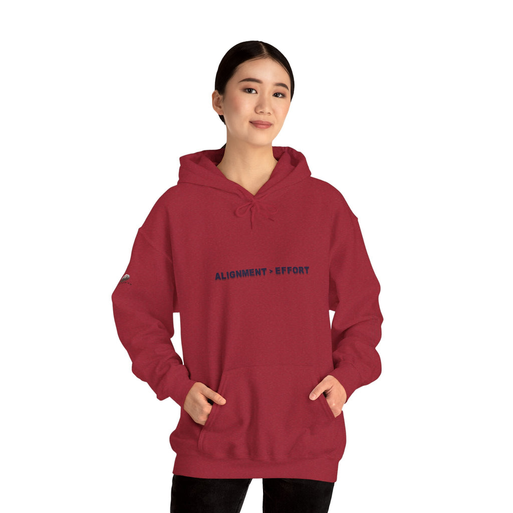 “Alignment > Effort” Hoodie - Sleeve Print Affirmation