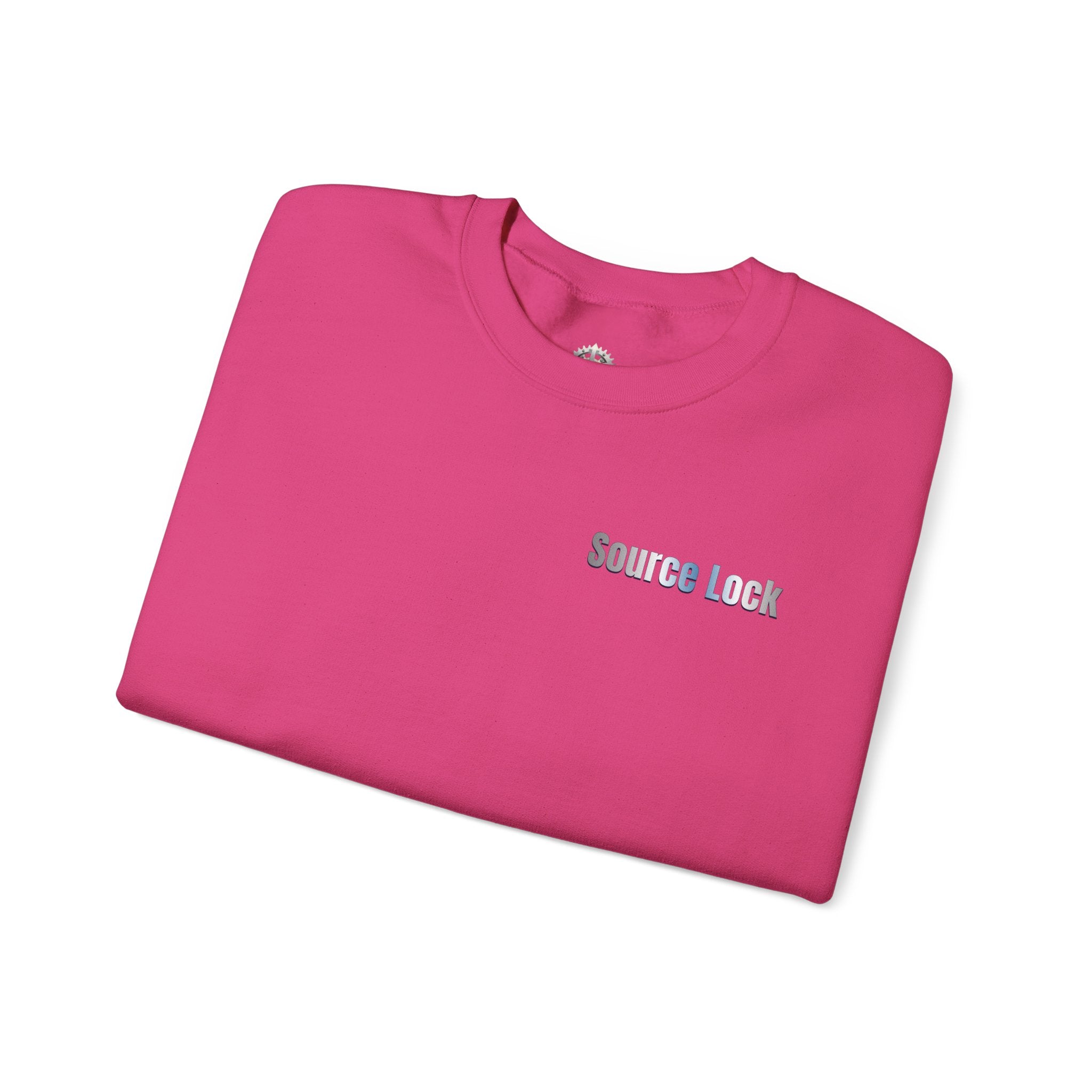 “Source Lock” Crewneck Sweatshirt- Sleeve Print Affirmation
