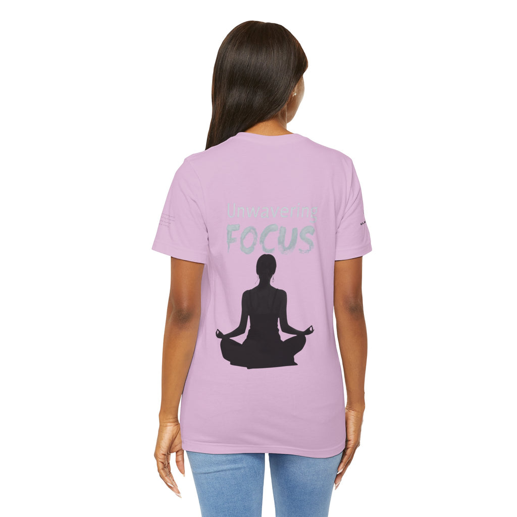 Unwavering Focus Tee — Affirmation Sleeve Graphic T-Shirt