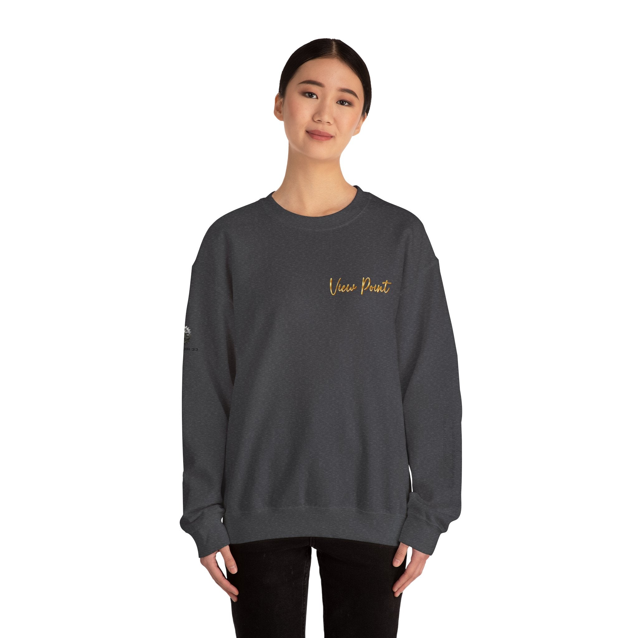 "View Point" Crewneck - Heavyweight Sleeve Print Sweatshirt
