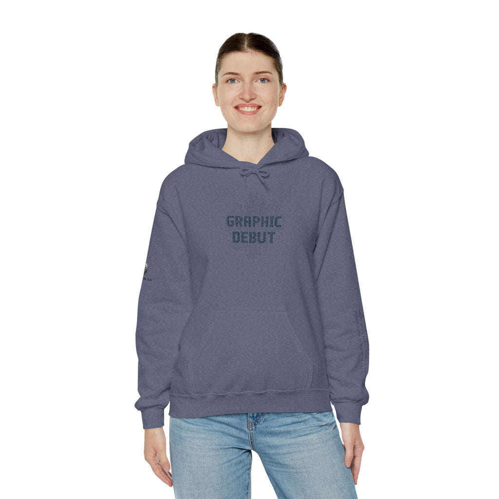“Graphic Debut” Hoodie- Sleeve Printed Affirmation