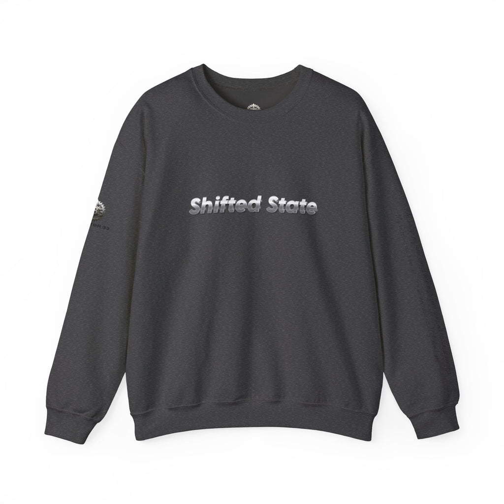 “Shifted State” Crewneck Sweatshirt- Sleeve Print Affirmation