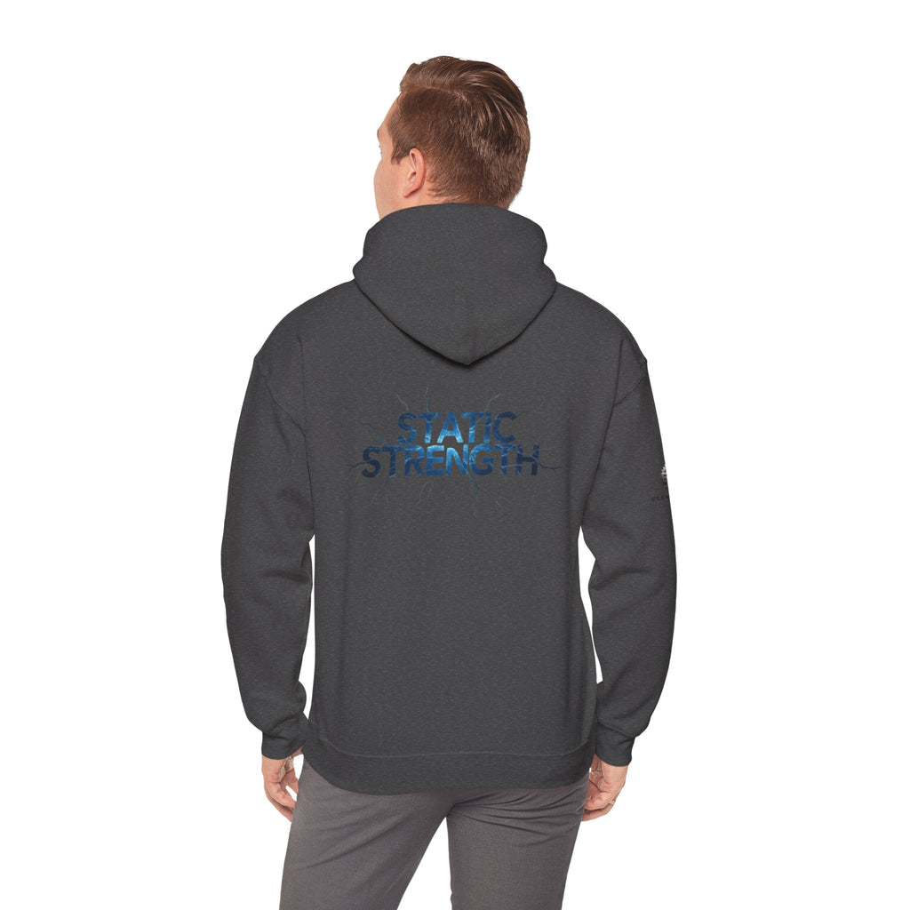 “Static Strength” Hoodie Sweatshirt- Sleeve Print Affirmation