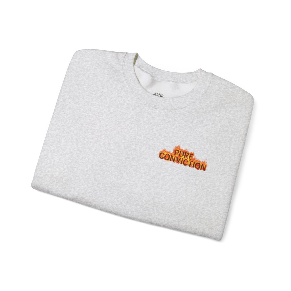 "Pure Conviction” Sweatshirt -Sleeve Print Affirmation