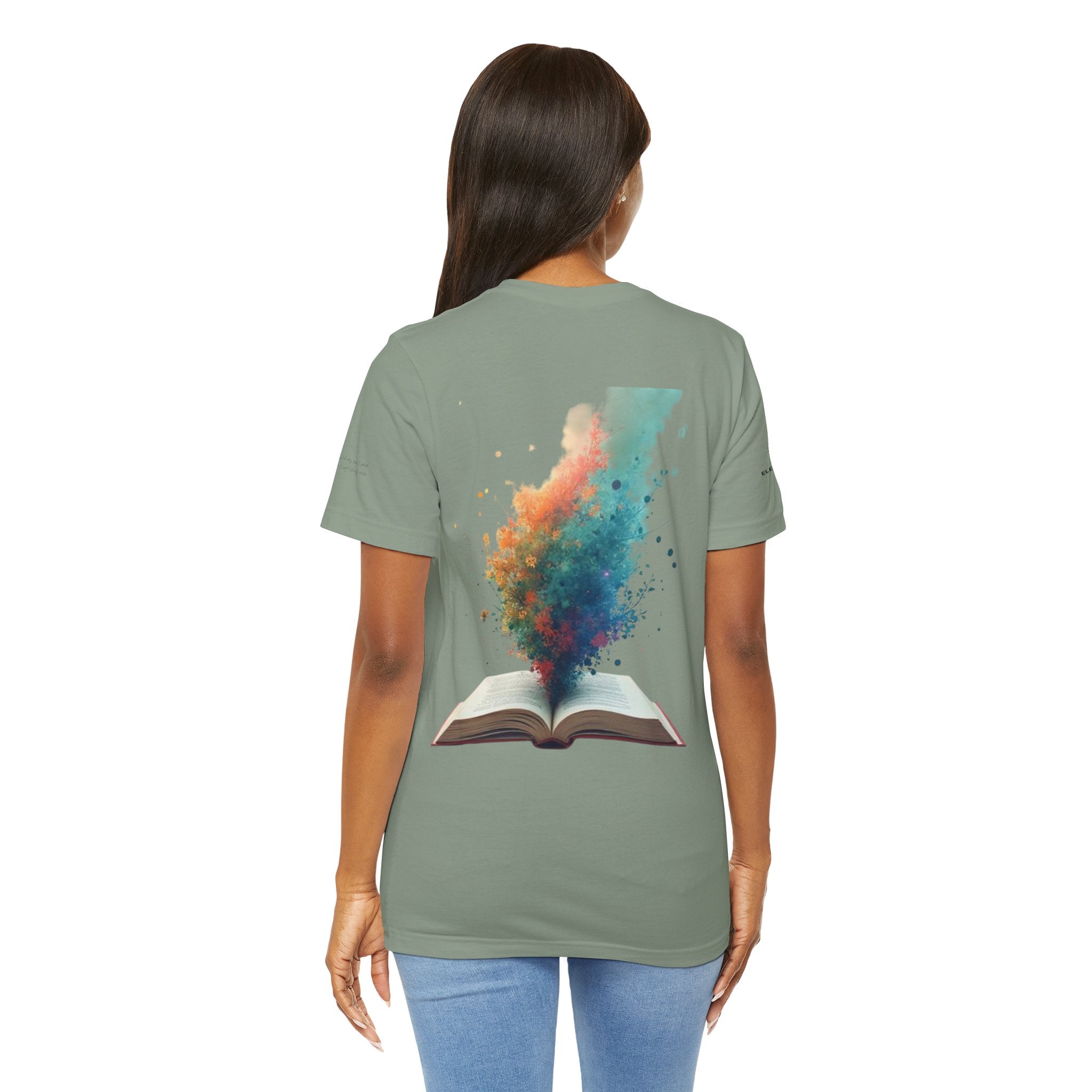 Next Chapter affirmation tee | Graphic open book back, inspirational sleeve text