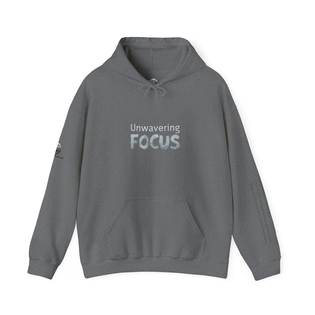 “Unwavering Focus” Hoodie- Sleeve Print Affirmation
