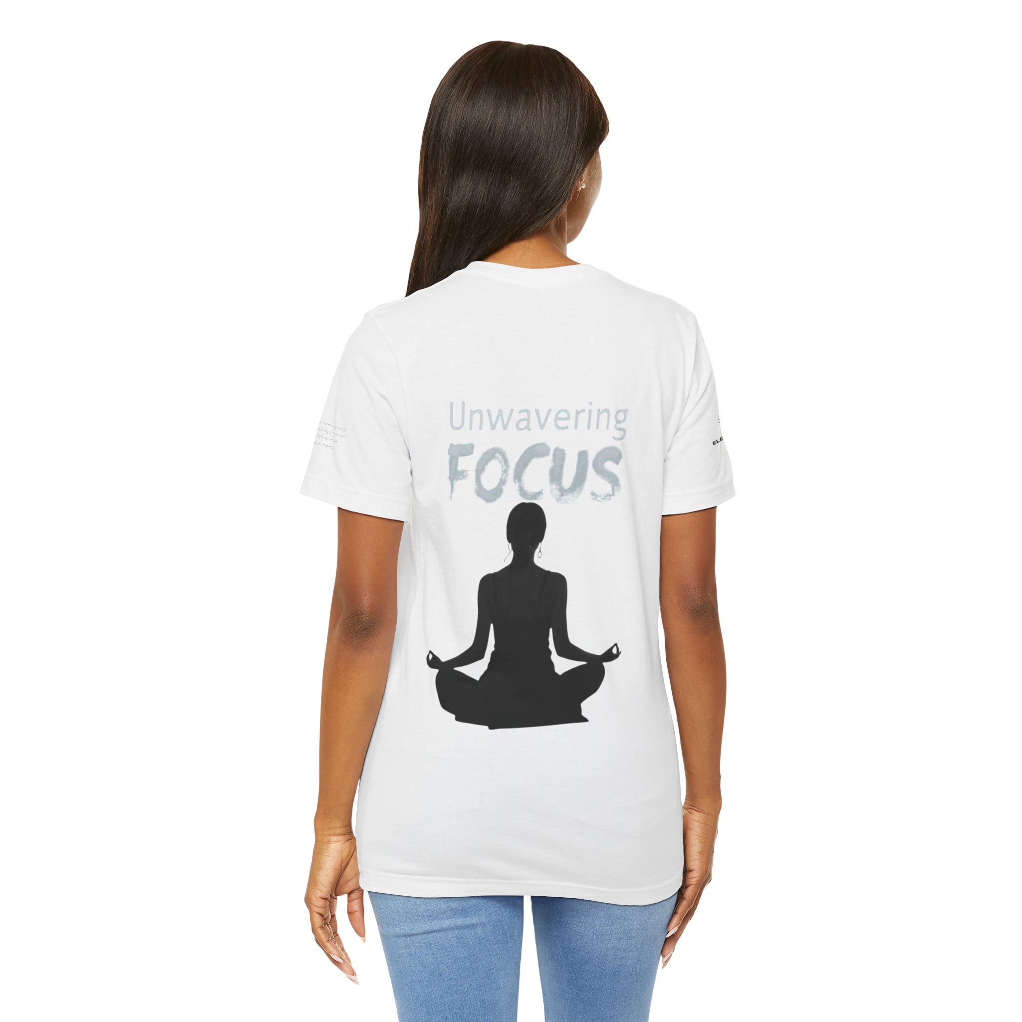 Unwavering Focus Tee — Affirmation Sleeve Graphic T-Shirt
