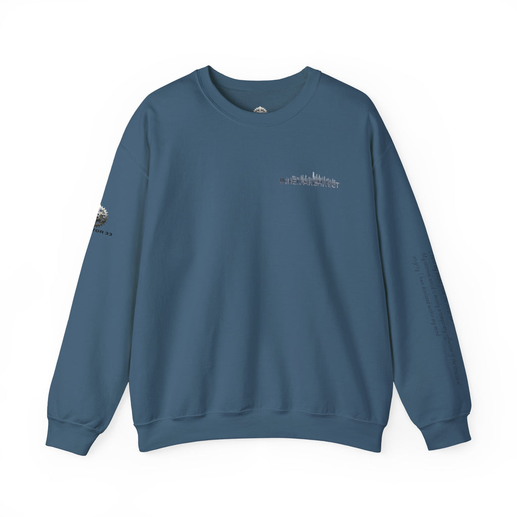 "Inner Architect" Crewneck Sweatshirt- Sleeve Printed Affirmation