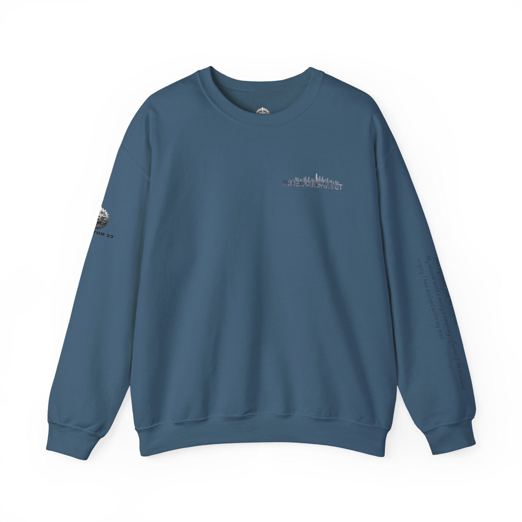 "Inner Architect" Crewneck Sweatshirt- Sleeve Printed Affirmation