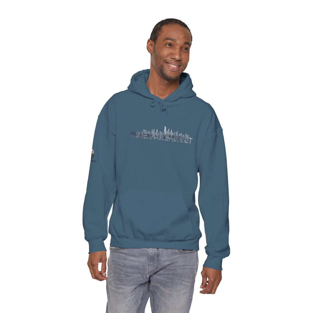 "Inner Architect" Hoodie Sweatshirt- Sleeve Printed Affirmation