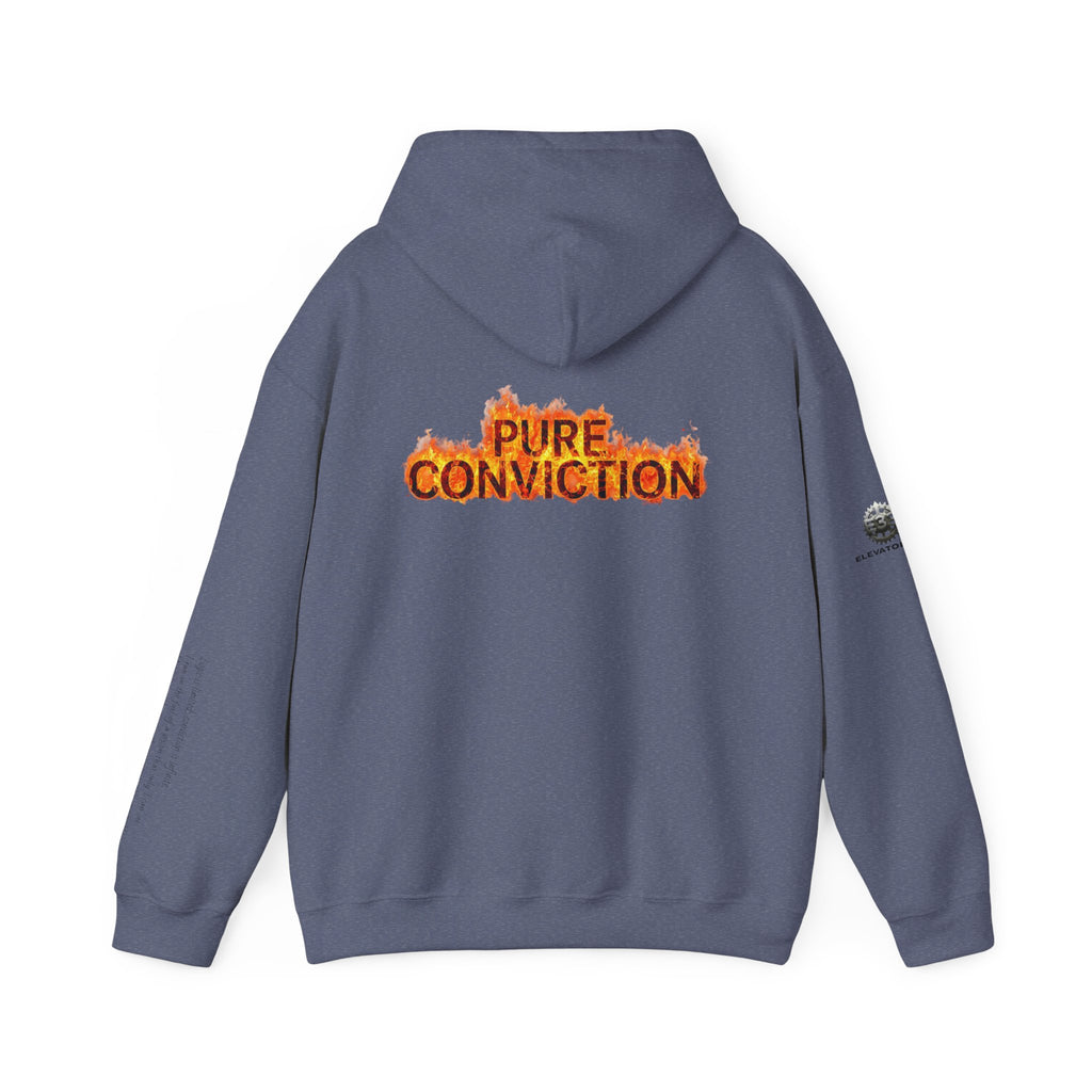 "Pure Conviction" Hoodie  - Sleeve Print Affirmation