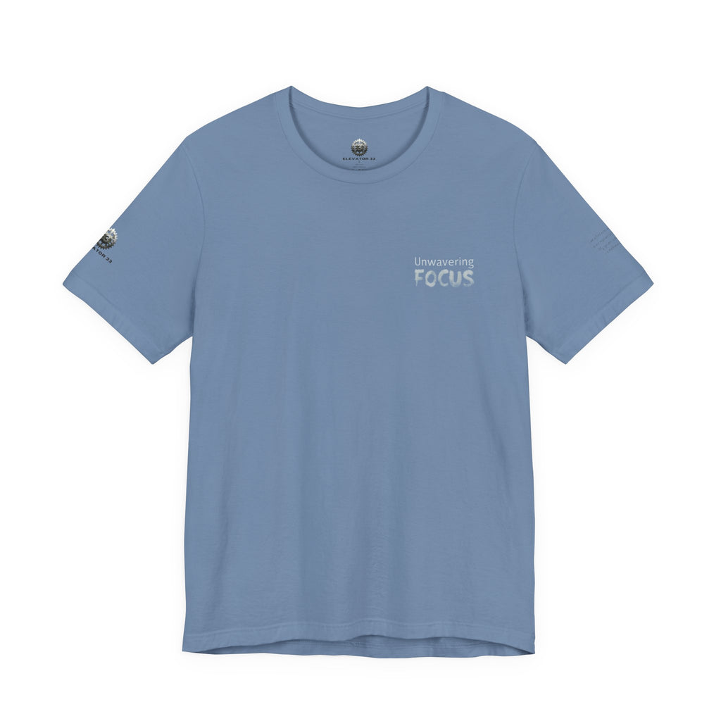 Unwavering Focus Tee — Affirmation Sleeve Graphic T-Shirt
