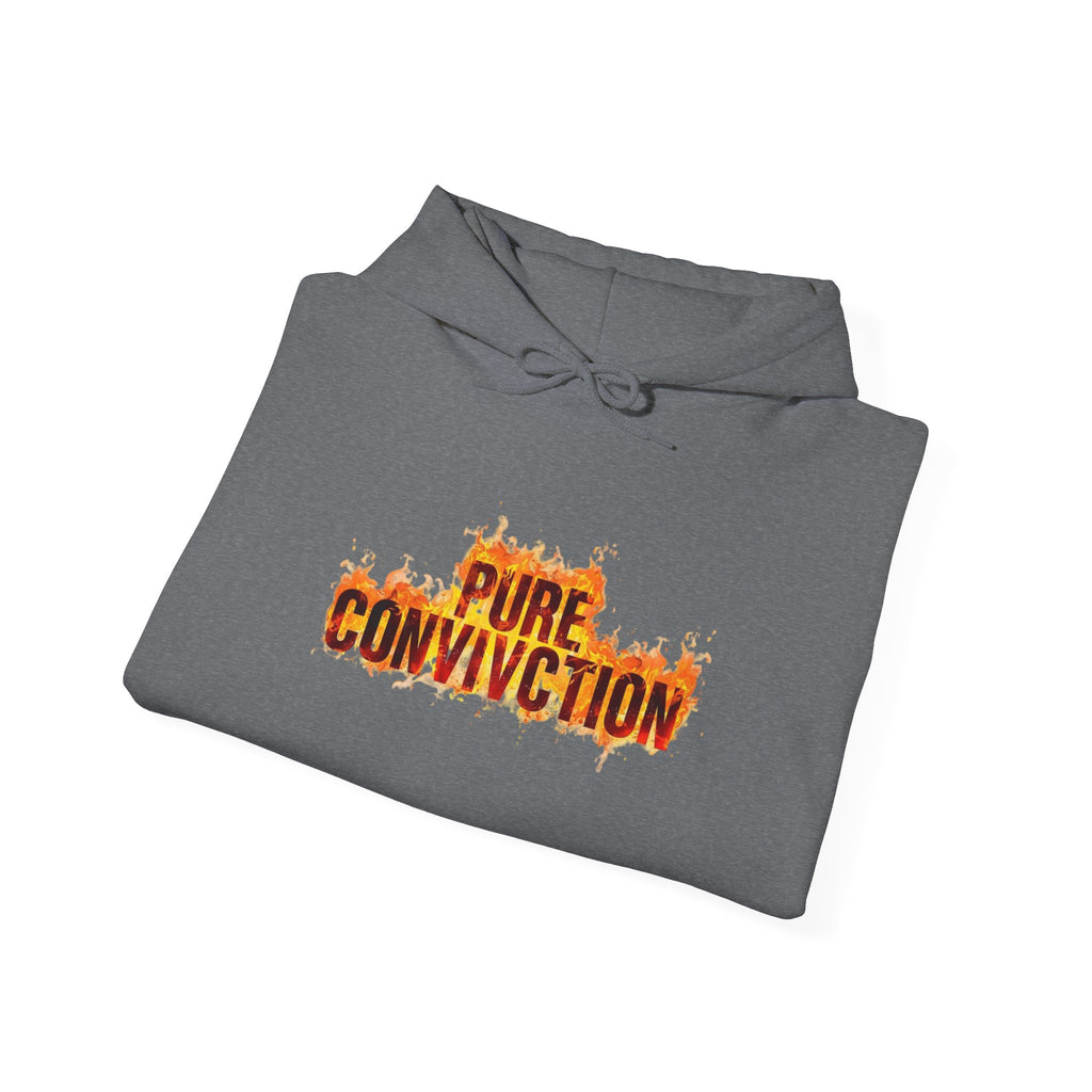 "Pure Conviction" Hoodie  - Sleeve Print Affirmation