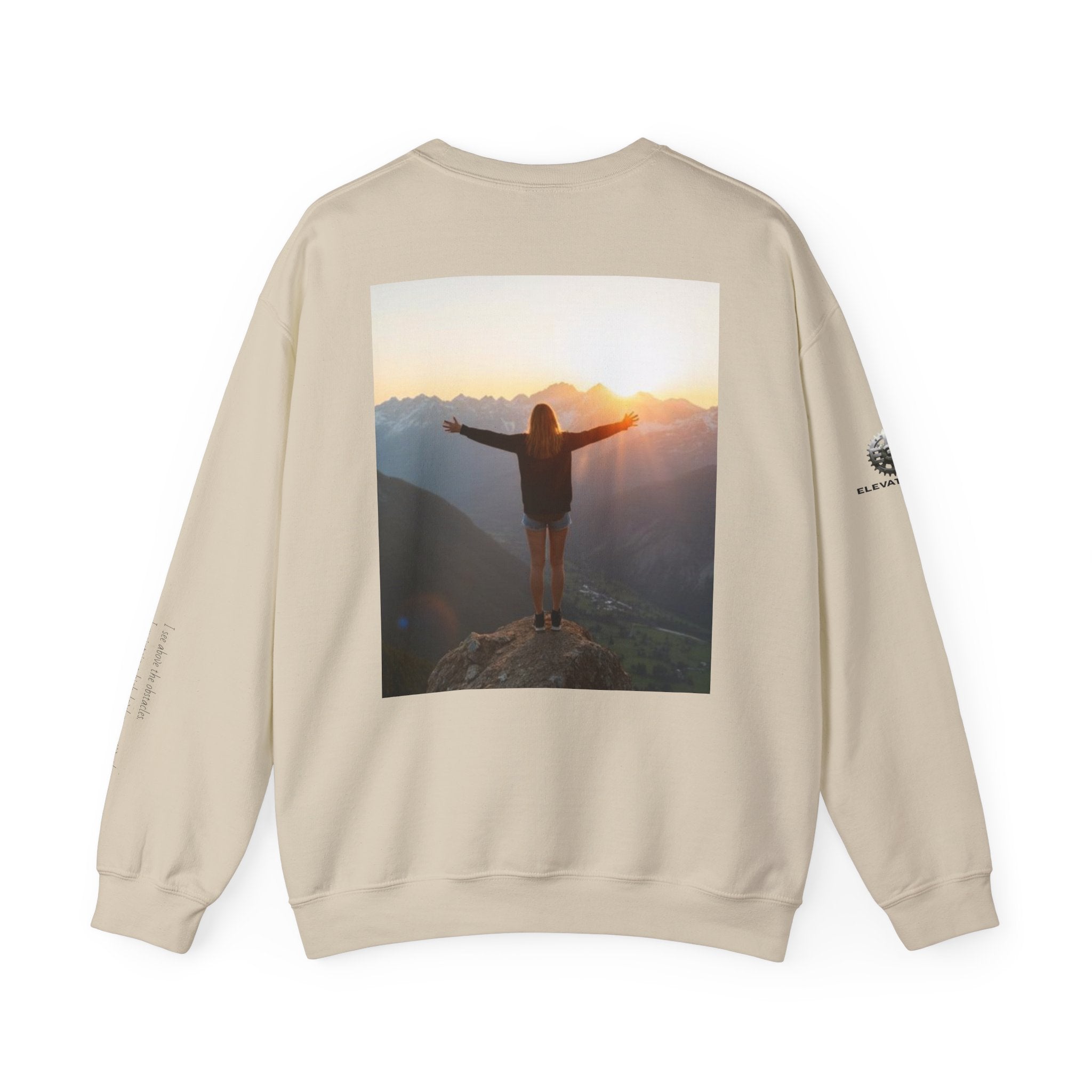 "View Point" Crewneck - Heavyweight Sleeve Print Sweatshirt